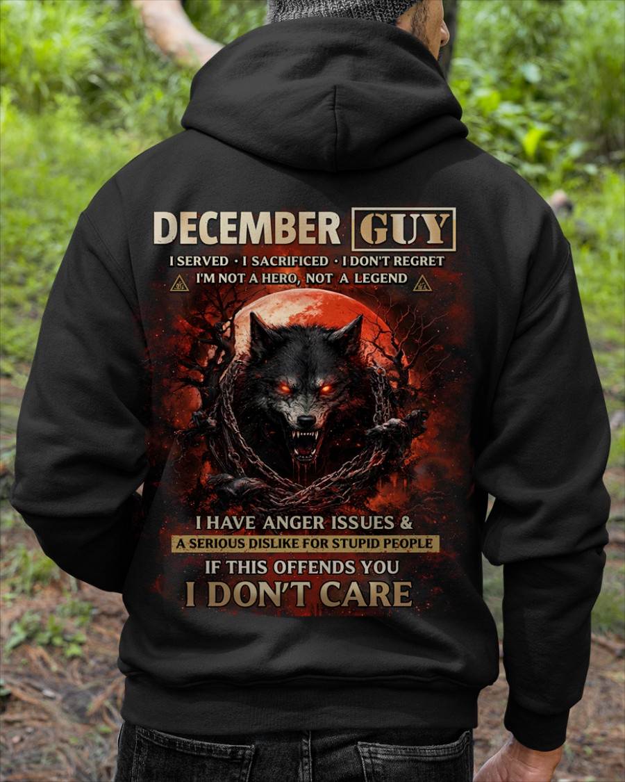 DECEMBER SHIRT, I SERVED I SACRIFICED I DON’T REGRET – SNOW MALE12 (SKU2602-163-12)