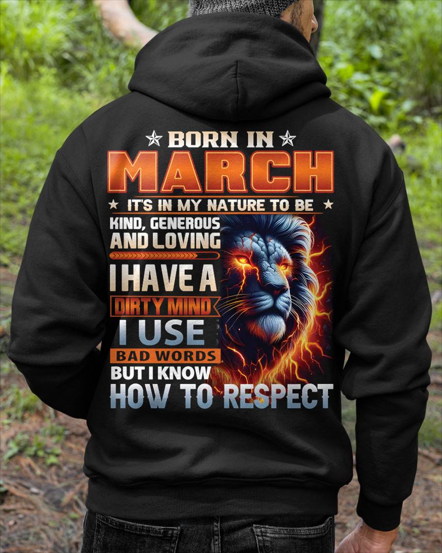 MARCH, I KNOW HOW TO RESPECT – SNOW MALE03 (SKU08-84-03)