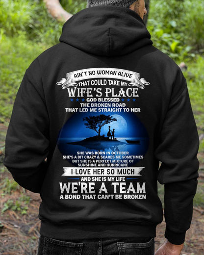 OCTOBER, WE’RE A BOND THAT CAN’T BE BROKEN – GIFT T SHIRT FROM WIFE – SNOW10 (SKU2602-169-10)