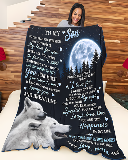 Special Gift For Your Son Blanket - From Mom (SKU2607-160)