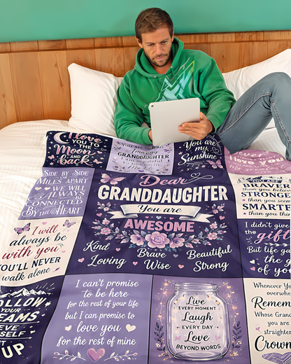 Special Gift For Your Granddaughter Blanket - From Grandma (SKU2608-41)