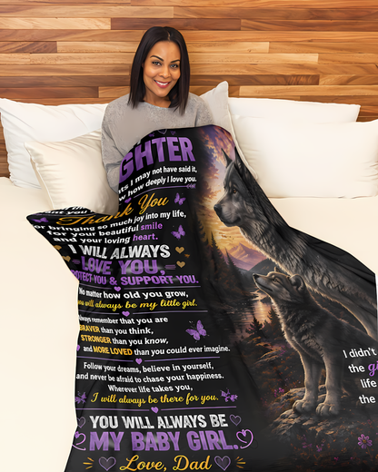 Special Gift For Your Daughter Blanket - From Dad (SKU2608-397)
