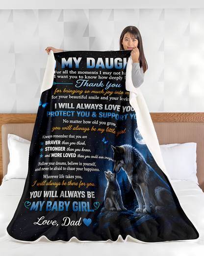 Special Gift For Your Daughter Blanket - From Dad (SKU2608-400)