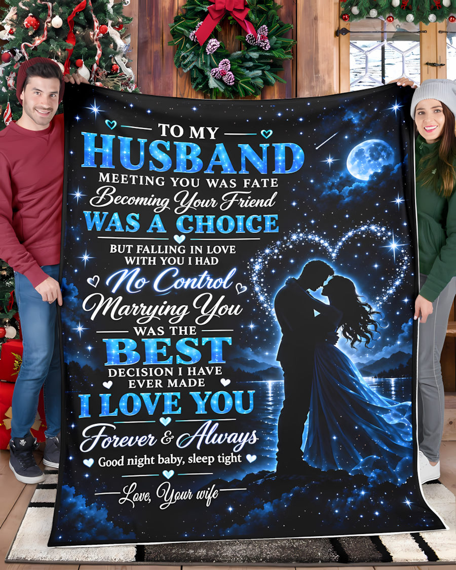 BLANKET FOR HUSBAND – COMFORT & WARMTH GIFT FROM WIFE- SNOW00 (SKU2609-190)