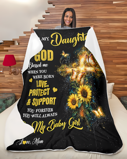 Special Gift For Your Daughter Blanket - From Mom (SKU2608-327)