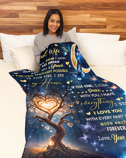 BLANKET FOR WIFE – COMFORT & WARMTH GIFT FROM HUSBAND- SNOW00 (SKU2609-188)