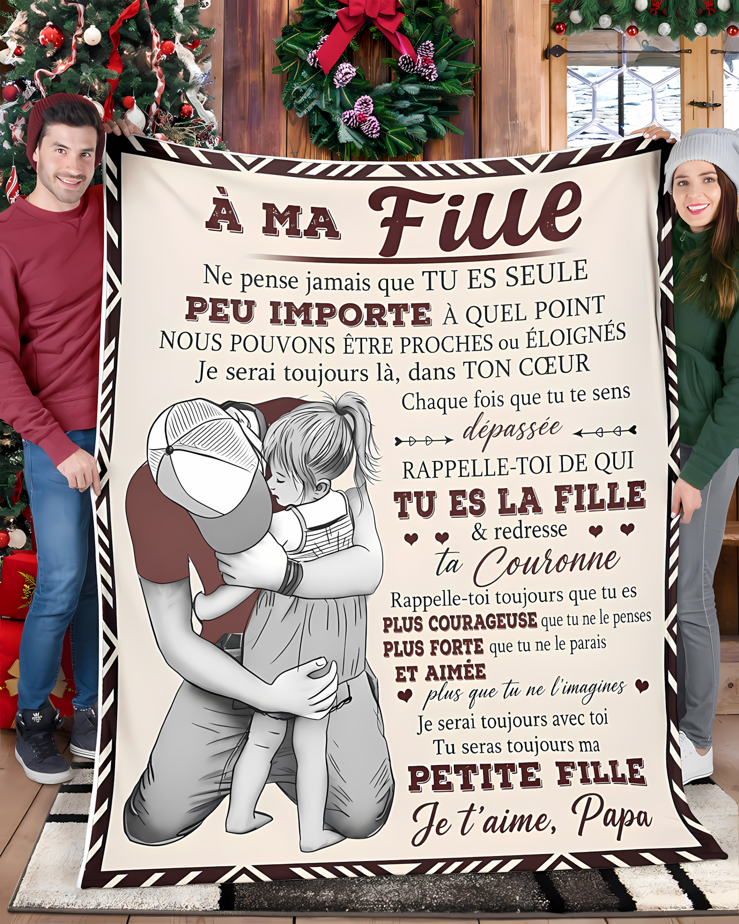 Couverture Cadeau Spécial Pour Votre Fille - De la part de Papa (SKU2606-190)
