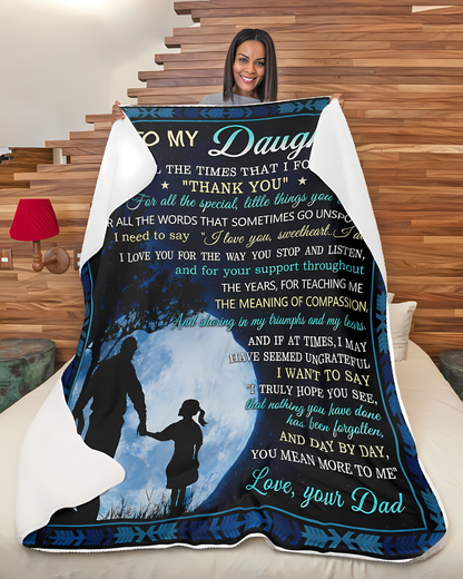 Special Gift For Your Daughter Blanket - From Dad (SKU2606-31)