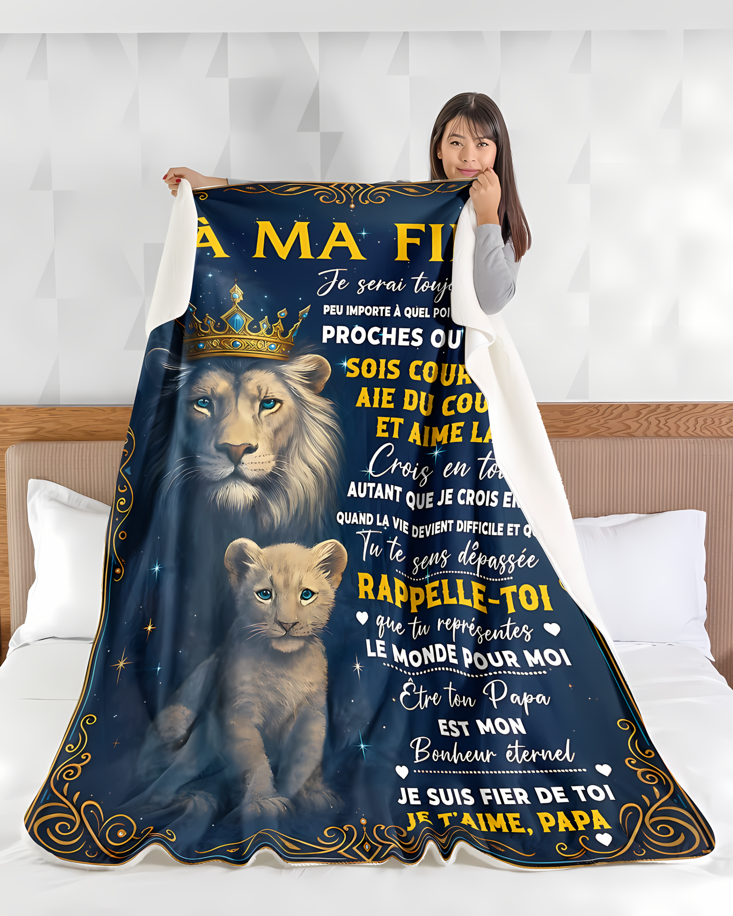 Couverture Cadeau Spécial Pour Votre Fille - De la part de Papa (SKU2606-189)
