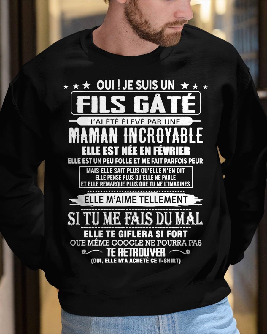 FÉVRIER - FILS GÂTÉ – CADEAU DE MAMAN - SNOW02 (SKU26T-0172-02)