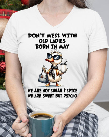 MAY SHIRT, WE ARE NOT SUGAR & SPICE WE ARE SWEET BUT PSYCHO - SNOW05 (SKU2606-207-05)