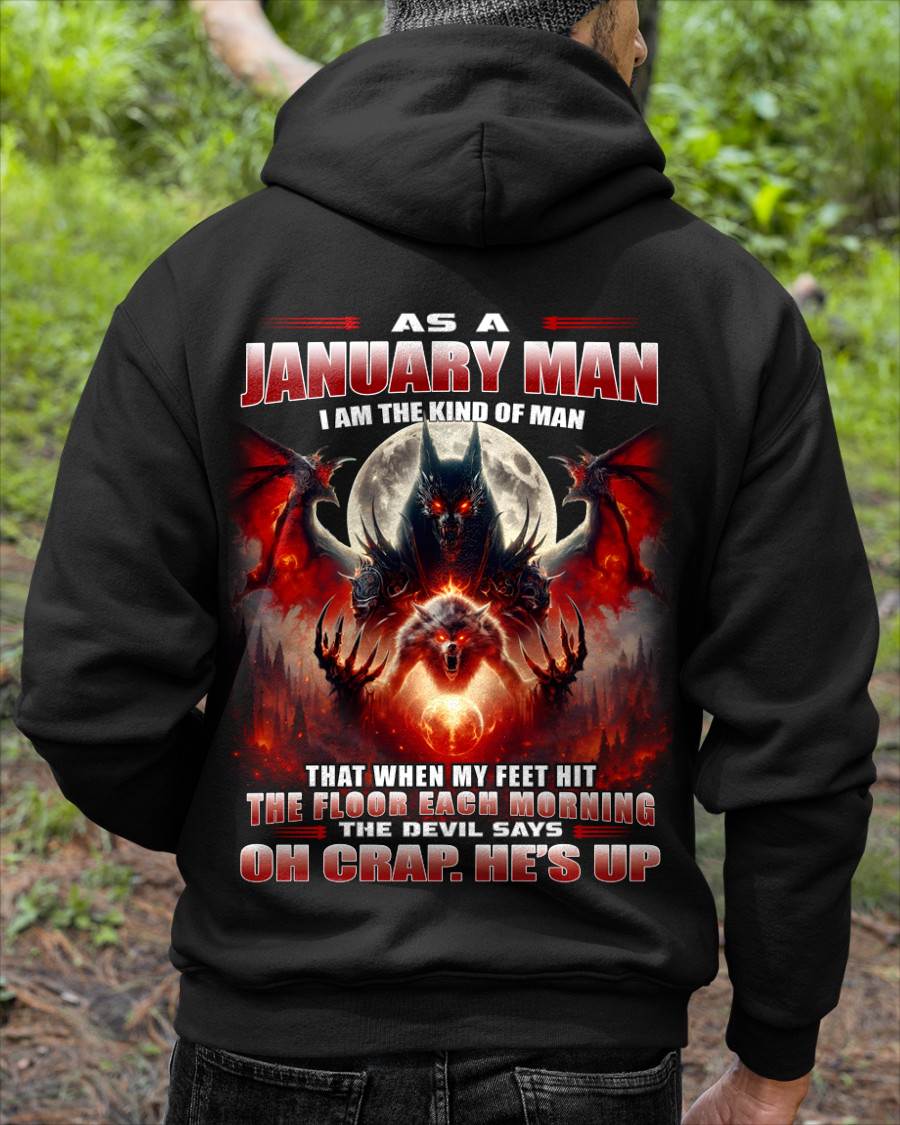 JANUARY SHIRT, OH CRAP HE'S UP - MAN SNOW01 (SKU2604-94-01)