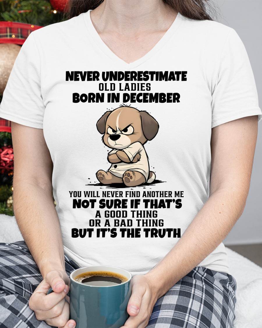 DECEMBER SHIRT, NEVER UNDERESTIMATE OLD LADIES - SNOW12 (SKU2603-205-12)