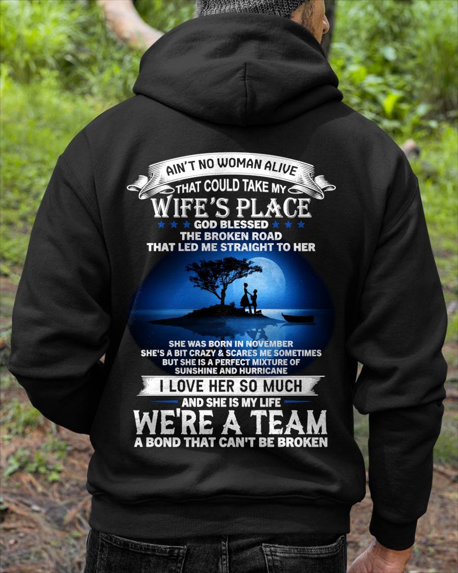 NOVEMBER, WE’RE A BOND THAT CAN’T BE BROKEN – GIFT T SHIRT FROM WIFE – SNOW11 (SKU2602-169-11)