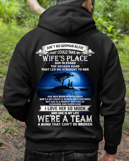 NOVEMBER, WE’RE A BOND THAT CAN’T BE BROKEN – GIFT T SHIRT FROM WIFE – SNOW11 (SKU2602-169-11)