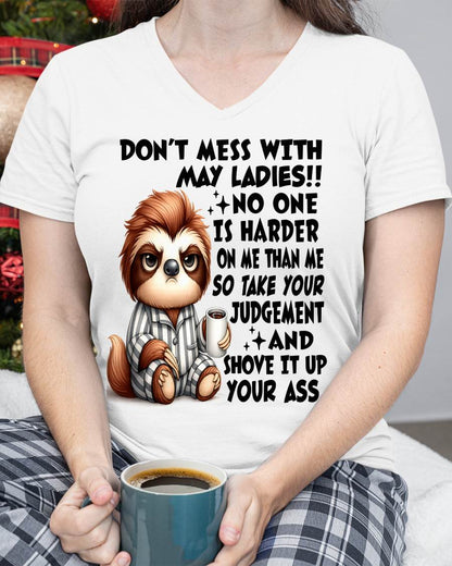 MAY SHIRT NO ONE IS HARDER ON ME THAN ME - SNOW05 (SKU2605-195-05)