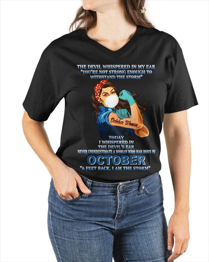 Never Underestimate A Woman Born In October – October Woman “I Am The Storm” - FMA / snow10 (SKU12-322-10)