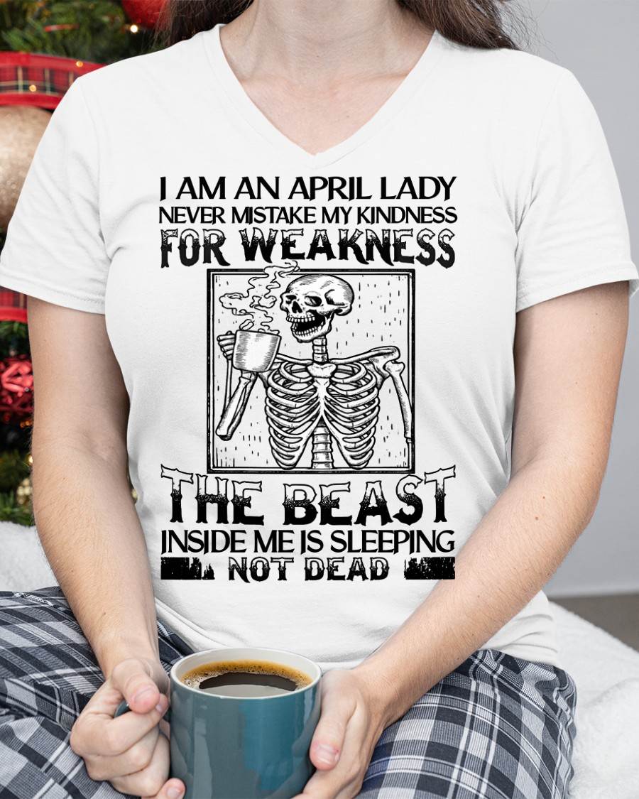 APRIL SHIRT, THE BEAST INSIDE ME IS SLEEPING NOT DEAD - FMA SNOW04 (SKU2604-158-04)