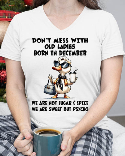 DECEMBER SHIRT, WE ARE NOT SUGAR & SPICE WE ARE SWEET BUT PSYCHO - SNOW12 (SKU2606-207-12)