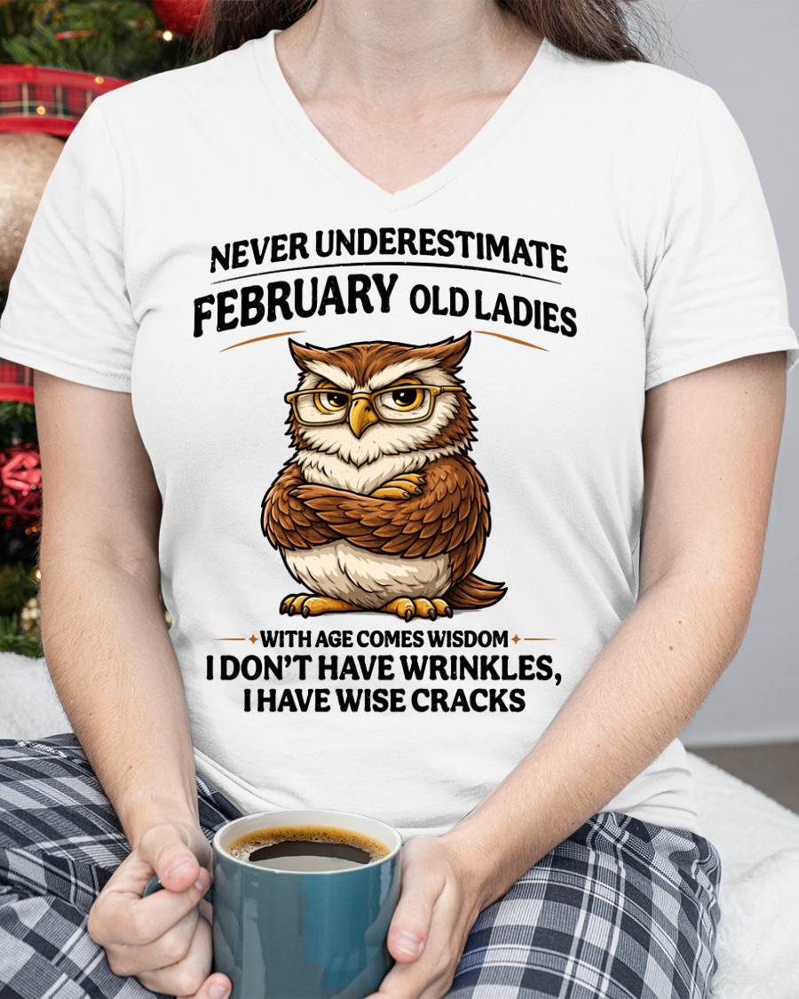FEBRUARY SHIRT, With age comes wisdom - FMA SNOW02 (SKU2604-101-02)