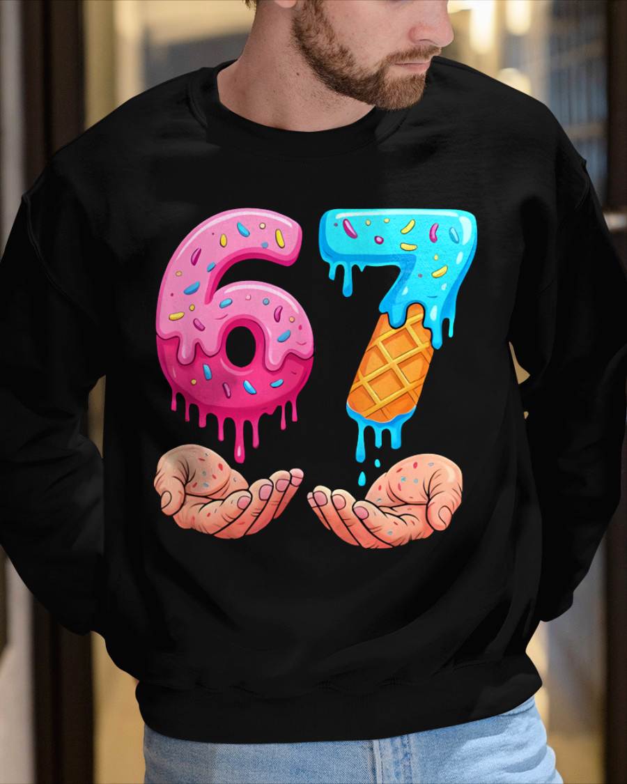 ICE CREAM 6 7 - UNISEX MEME T-SHIRT - SNOW00