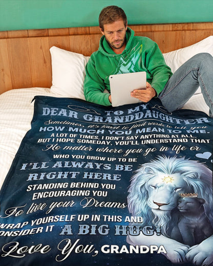 Special Gift For Your Granddaughter Blanket - From Grandpa (SKUB10-103) FULL