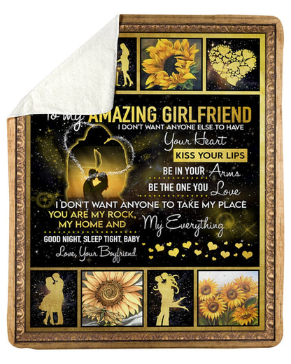 Special gift for girlfriend -  blanket - from boyfriend