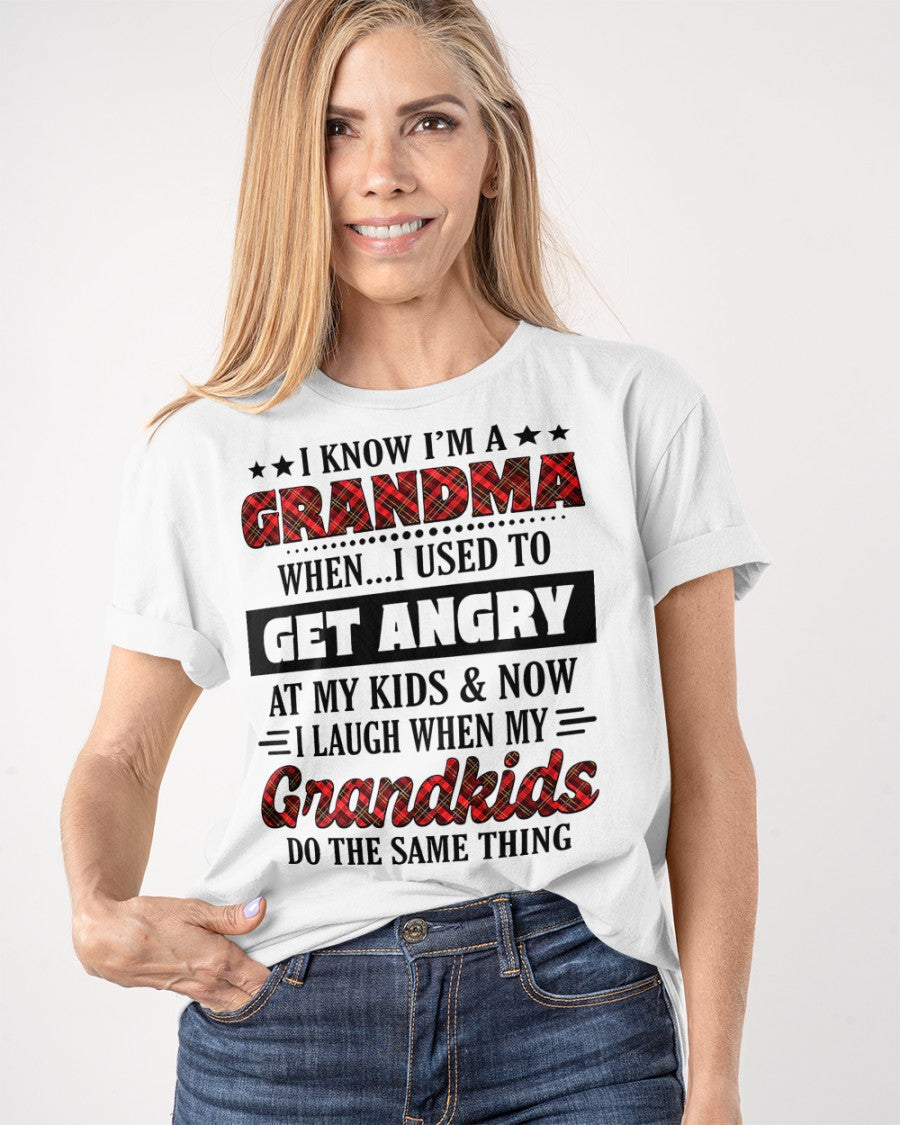 KNOW I'M A GRANDMA WHEN... I USED TO GET ANGRY AT MY KIDS & NOW I LAUGH WHEN MY GRANDKIDS DO THE SAME THING - from grandma snow00 (SKU07-111)