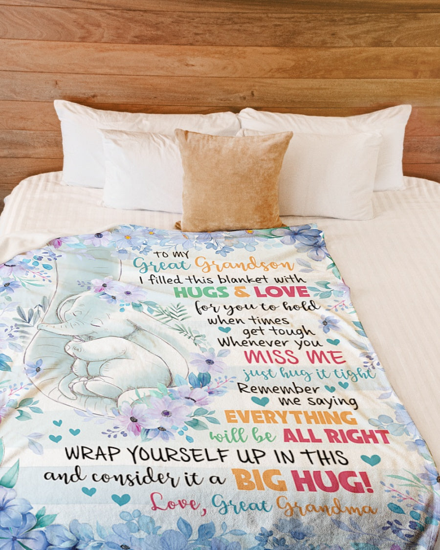 Special Gift For Your Great Grandson Blanket - From Great Grandma