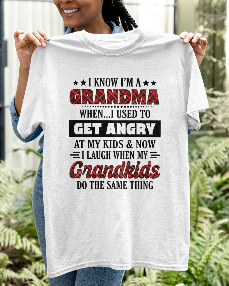 KNOW I'M A GRANDMA WHEN... I USED TO GET ANGRY AT MY KIDS & NOW I LAUGH WHEN MY GRANDKIDS DO THE SAME THING - from grandma snow00 (SKU07-111)