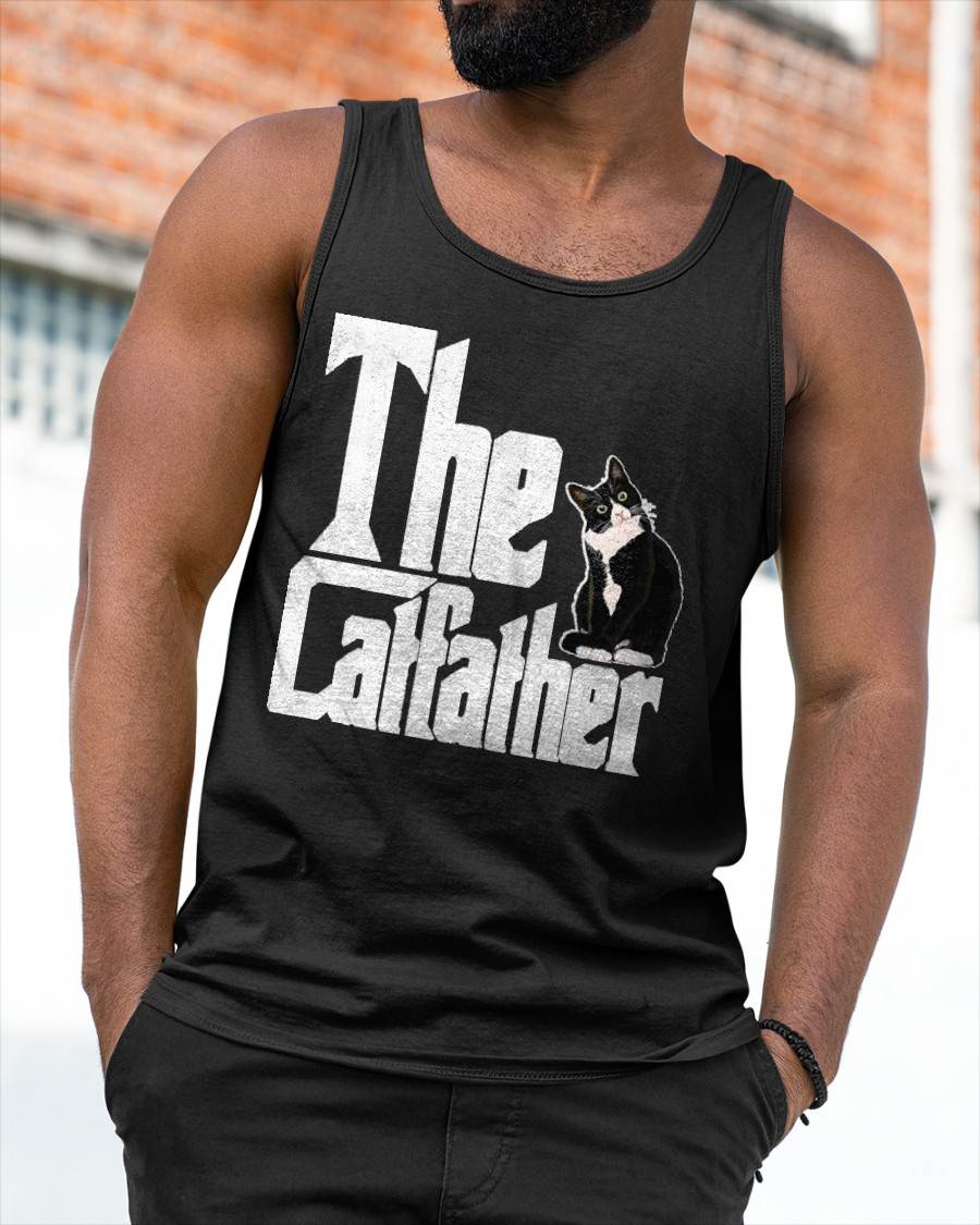 The Catfather Cat Father Mafia Whiskers Male Daddy T-Shirt Small