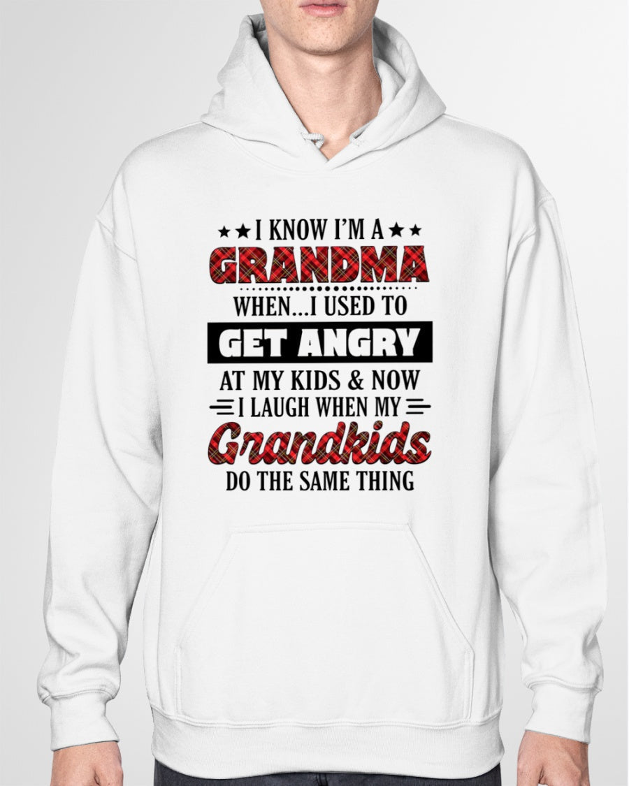 KNOW I'M A GRANDMA WHEN... I USED TO GET ANGRY AT MY KIDS & NOW I LAUGH WHEN MY GRANDKIDS DO THE SAME THING - from grandma snow00 (SKU07-111)