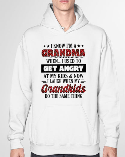 KNOW I'M A GRANDMA WHEN... I USED TO GET ANGRY AT MY KIDS & NOW I LAUGH WHEN MY GRANDKIDS DO THE SAME THING - from grandma snow00 (SKU07-111)