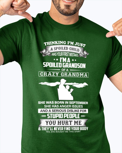 Spoiled by Grandma Shirt September Edition – From Grandma to Grandson snow09 (SKU-GMS2-09)