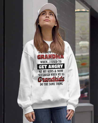 KNOW I'M A GRANDMA WHEN... I USED TO GET ANGRY AT MY KIDS & NOW I LAUGH WHEN MY GRANDKIDS DO THE SAME THING - from grandma snow00 (SKU07-111)