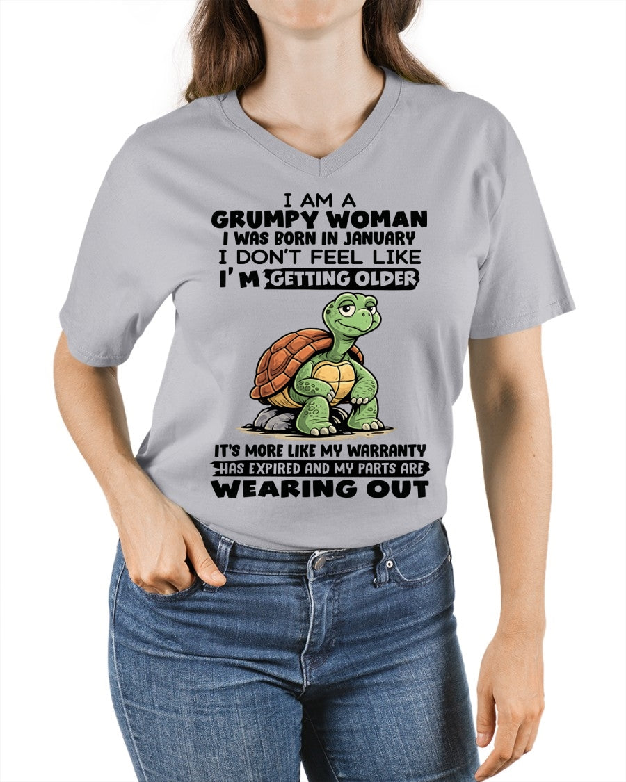 SNOW01 - Funny Grumpy Woman Shirt Born in January – Birthday Gift Idea - FMA (SKU2602-178-01)