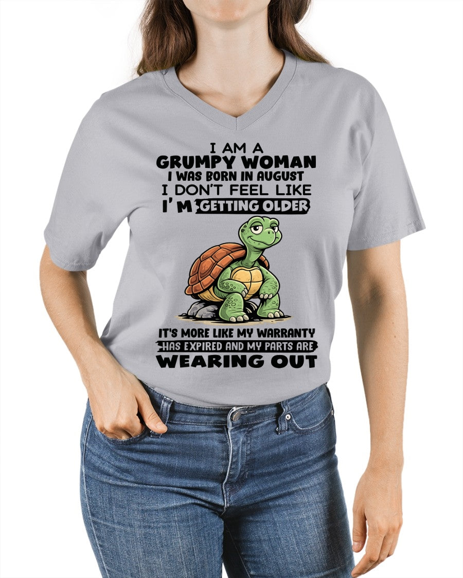 SNOW08 - Funny Grumpy Woman Shirt Born in August – Birthday Gift Idea - FMA (SKU2602-178-08)