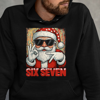 Funny Six Seven Meme Christmas Cool Santa Saying 6 7 T-Shirt - Christmas Unisex T-Shirt/Hoodie/Sweatshirt - SNOW00