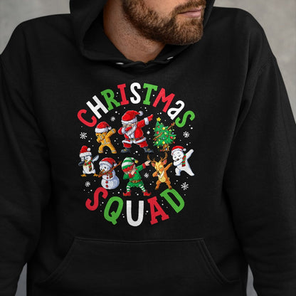 Christmas Squad Santa Dabbing Elf Family Matching Pajamas T-Shirt - Christmas Unisex T-Shirt/Hoodie/Sweatshirt - SNOW00