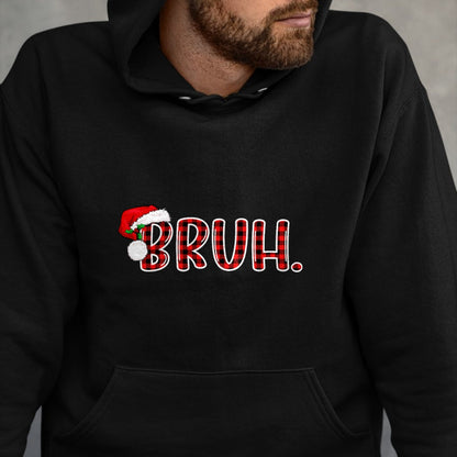 Bruh Funny Christmas Plaid Teens Boys Kids Xmas Pajamas T-Shirt - Christmas Unisex T-Shirt/Hoodie/Sweatshirt - SNOW00
