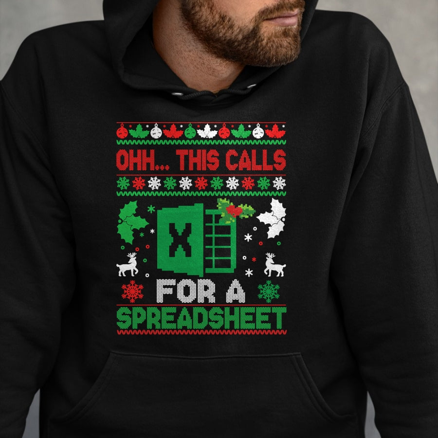 Oh this calls for a Spreadsheet Christmas sweater Excel Sweatshirt - Christmas Unisex T-Shirt/Hoodie/Sweatshirt - SNOW00
