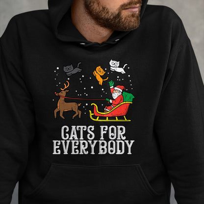 Cats For Everybody Christmas Cat Funny Xmas Women Santa T-Shirt - Christmas Unisex T-Shirt/Hoodie/Sweatshirt - SNOW00