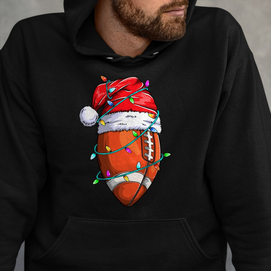Santa Sports Design For Men Boys Christmas Football Player T-Shirt - Christmas Unisex T-Shirt/Hoodie/Sweatshirt - SNOW00