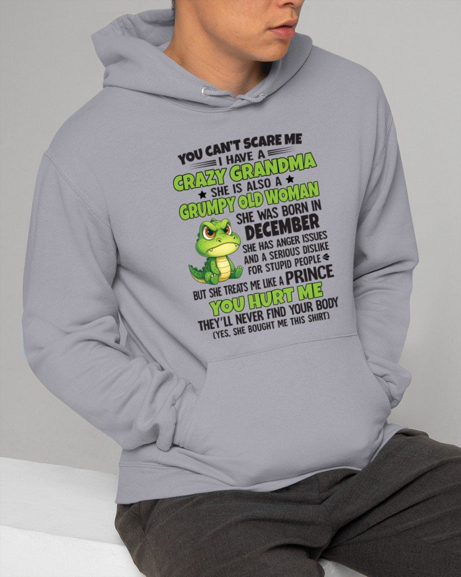 DECEMBER - YOU CAN'T SCARE ME - FOR GRANDSON - GIFT FROM GRANDMA - snow12 (SKU09-85-12)