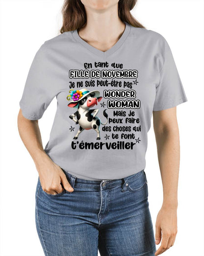 NOVEMBRE SHIRT Je ne suis peut-être pas WONDER WOMAN - SNOW11 (SKU2605-39-11)