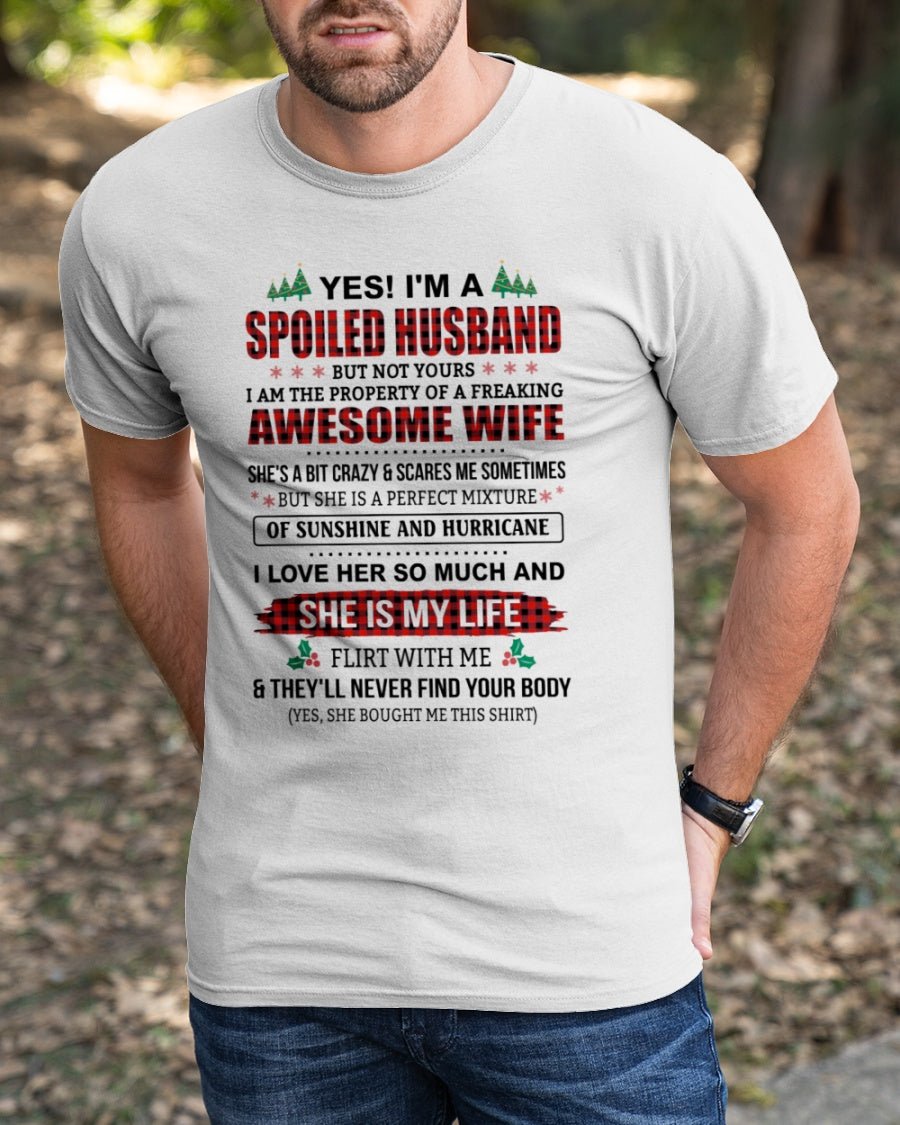 SPOILED HUSBAND OF AWESOME WIFE - PERFECT CHRISTMAS GIFT FROM WIFE - SNOW00