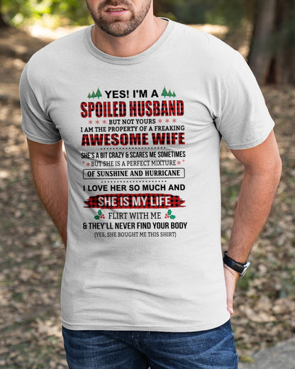 SPOILED HUSBAND OF AWESOME WIFE - PERFECT CHRISTMAS GIFT FROM WIFE - SNOW00