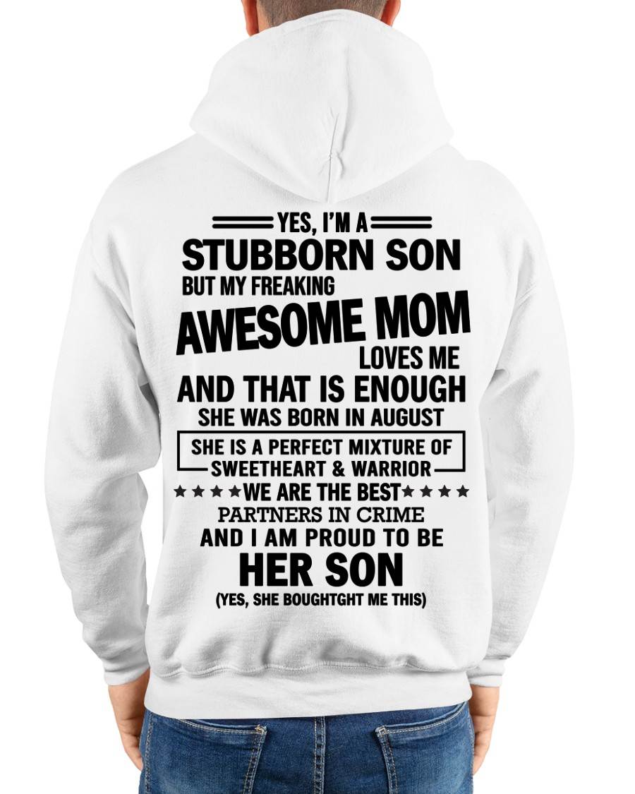 AUGUST, WE ARE THE BEST PARTNERS IN CRIME - GIFT SHIRT FROM MOM TO SON - SNOW08 (SKU2603-189-08)