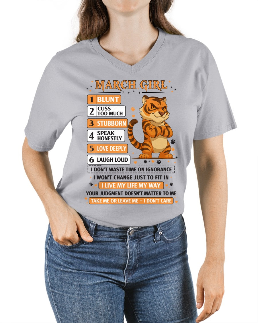 "I AM A MARCH GIRL" - Birthday Gift For March Girls - FMA SNOW03 (SKU2602-219-03)