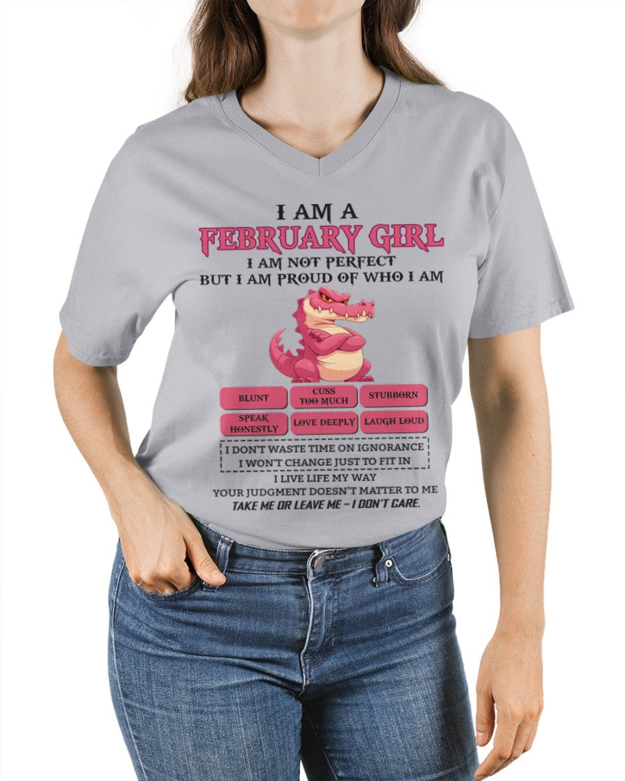 February Girl Shirt – Birthday Gift for Women - SNOW02 FMA (SKU10-80-02)